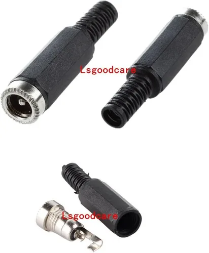Miniatura 3 de Lsgoodcare 40 unids 5.5MM x 2.1MM macho hembra DC enchufe enchufe adaptador compatible para CCTV/audio/video