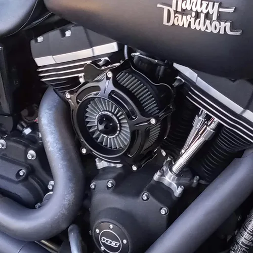 Miniatura 2 de Black Ops Filtro de entrada de turbina Filtro de lluvia para Harley 2008-2013 Flhrc Road King Classic Flhx Fltr Flht