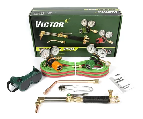 Victor Tecnologías 0384-2544 Medalist 250 sistema de corte de resistencia media, propano/gas natural, G250-60-510LP regulador de combustible.