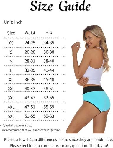 Miniatura 5 de VIVISOO - Ropa interior elástica, suave, transpirable, de algodón y tiro alto para mujeres, paquete de 5