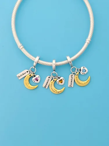 Miniatura 5 de PHCLASY Moon Birthstone Charms