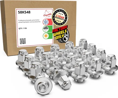 Wheel Accessories Parts 20 tuercas de llanta M14x1.5 14x1.5 rosca OEM estilo fábrica 1.8 pulgadas de largo cromadas 7/8 pulgadas 0.866 in Cromado