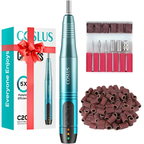 Miniatura 10 de COSLUS Taladro de uñas inalámbrico con lima eléctrica: profesional para uñas acrílicas, gel, polvo adhesivo, portátil, kit de máquina de taladro