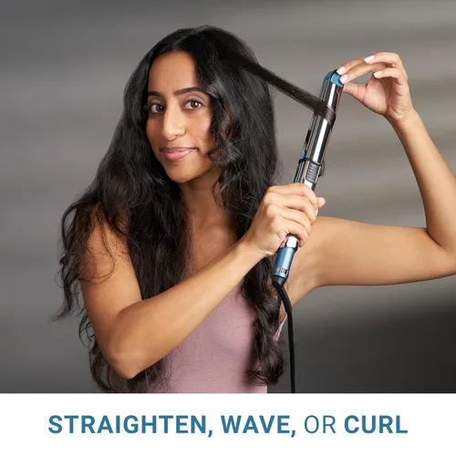 Miniatura 2 de BaBylissPRO Nano Titanium Prima Ionic Hair Straightener – Professional Flat Iron & Curling Iron in One for Stylists, Pro Styling Hair Tool Azul