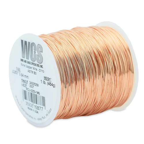 Miniatura 2 de WCS - Alambre de bloqueo de seguridad de cobre desnudo Calibre 26 C110 Temper suave Alambre de bloqueo ASTM B3 para asegurar pernos bajo