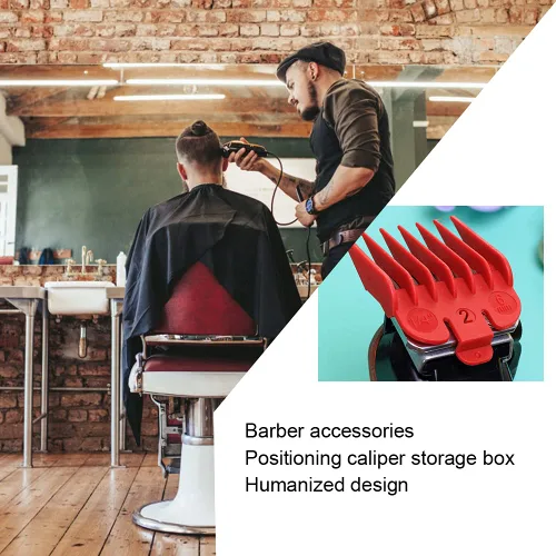 Miniatura 4 de ANGGREK Box Clipper Limit Peine, caja de almacenamiento para cortar el cabello, pinza de posicionamiento, peine organizador