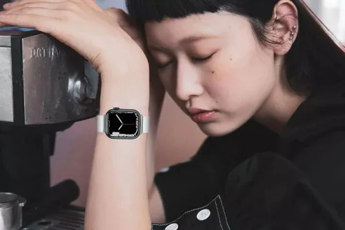 Miniatura 5 de Correas elásticas de metal para Apple Watch Ultra 2 de 1.732 pulgadas (1.929 in) compatibles con Apple Watch Ultra de 1.929 in Smart Watch