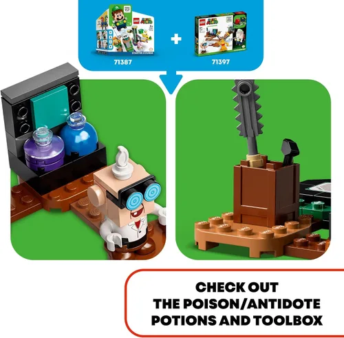 Miniatura 5 de LEGO Super Mario Luigi's Mansion Lab y Poltergust Juego de expansión 71397 Kit de construcción para niños de 6 años en adelante (179 piezas)