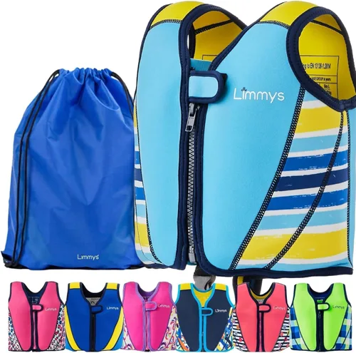 Miniatura 14 de Limmys Chaleco de natación para niños pequeños y niños, ayuda de natación de flotabilidad ajustable, certificado de seguridad CE, diseño galardonado