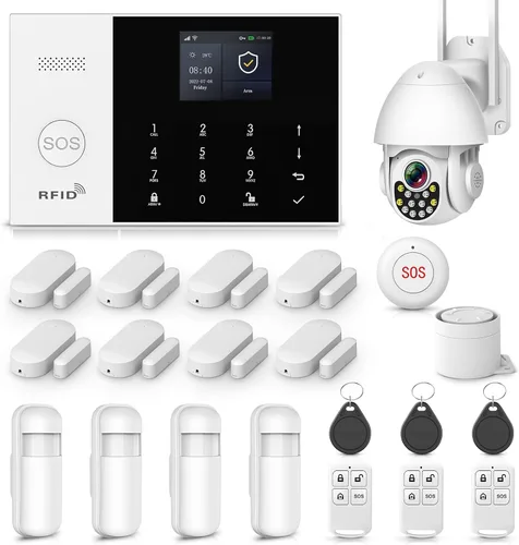 Miniatura 10 de PGST Sistema de seguridad inteligente para el hogar, sistema de alarma inalámbrico para el hogar con sensores de alarma de puerta de bricolaje
