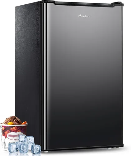 Anypro Congelador Vertical Compacto Mini de 3 Pies Cúbicos con 3 Puertas de Cajón Desplegables y Termostato Ajustable, Congelador Vertical Pequeño