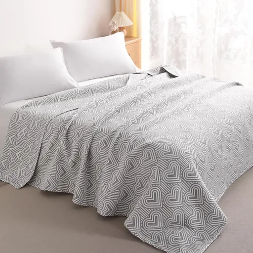 Miniatura 20 de Manta NTBAY para la cama, de más de una capa, hecha de muselina de algodón natural