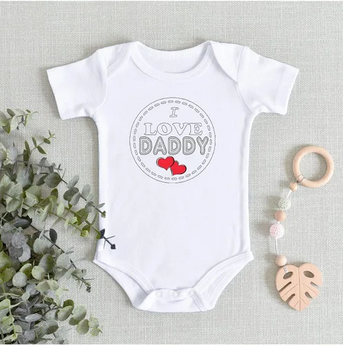 Miniatura 5 de I Love Daddy" Custom Boutique Body de Onesie.
