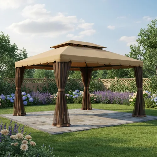 Miniatura 2 de Garden Winds Cubierta superior reforzada RipLock 350 de repuesto compatible con modelos Outsunny Classic de 10 x 13 pies para cenador 01-0879