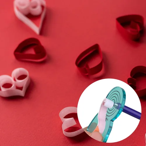 Miniatura 5 de Savita Juego de herramientas de quilling, 5 herramientas de flores de papel, herramientas ranuradas que incluyen un entrenador de rizar y un par