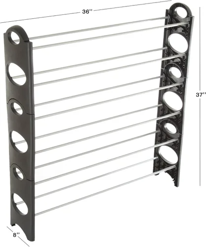 Miniatura 3 de Everyday Home Soporte para zapatos. 6 Estantes apilables para economizar espacio, para armario, baño, cocina, organizador de recepción.