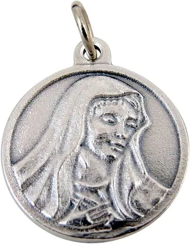 Miniatura 6 de Medalla de santos católicos con base de alpaca, con colgante que contiene una oración de protección, 3/4 de pulgada