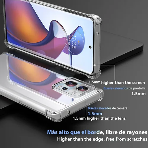 Miniatura 2 de USTIYA Funda para Motorola Moto Edge 30 Fusion Clear TPU Cuatro Esquinas Cubierta Protectora Transparente Suave