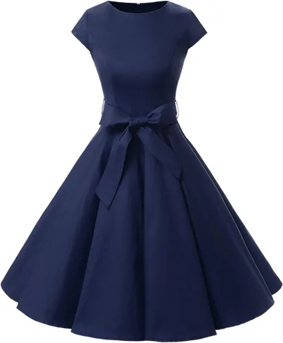 Miniatura 14 de Dressystar - Vestidos clásicos de fiesta con mangas casquillo, estilo Rockabilly y retro de la década de 1950