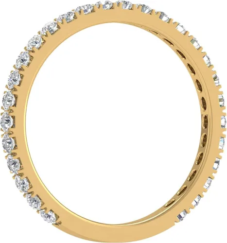 Miniatura 2 de FINEROCK Anillo de boda de eternidad con diamantes de 12 quilate en oro de 14 quilates