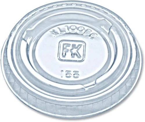 Fabri-Kal XL100 tapas de taza de porción para tazas de porciones de 0.75-1 oz transparentes 2500/cartón