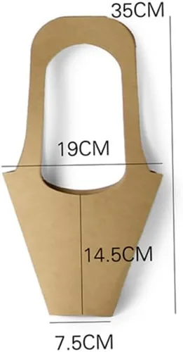 Miniatura 2 de ULTECHNOVO 20 bolsas de regalo de papel kraft con asas, soportes para ramo para el día de la madre, Pascua, regalos de boda, regalos de cumpleaños