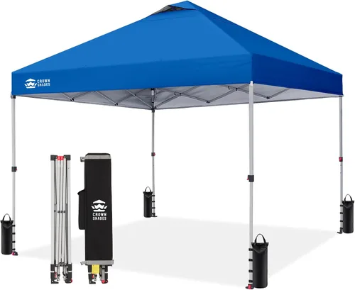Miniatura 15 de CROWN SHADES Toldo desplegable de 8 x 8 pulgadas, tienda de campaña de playa con instalación CenterLok de un empuje, parasol fácil para exteriores