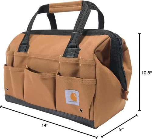 Miniatura 7 de Carhartt Onsite Bolsa de herramientas, duradera resistente al agua, bolsa de almacenamiento de herramientas, pesada, 14 pulgadas, 26 bolsillos