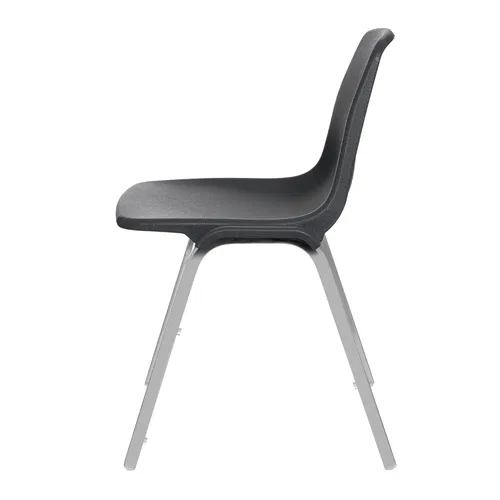 Miniatura 3 de OEF Furnishings OEF8110/2 Silla apilable de polipropileno de grado comercial (negro, paquete de 2)