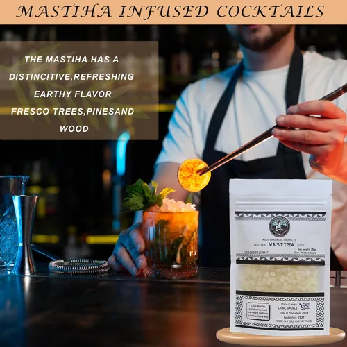 Miniatura 6 de Mastiha Chios Orgánico 20G – Goma de mastique griega 100% natural, vegana y sin gluten ni azúcar, resina auténtica de lágrimas de mastique