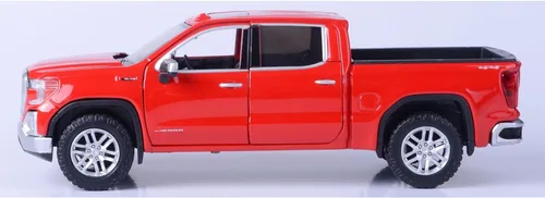 Miniatura 2 de Motormax Modelo a escala compatible con GMC Sierra 1500 SLT Crew CAB 2019 RED 1:27 MTM79361R