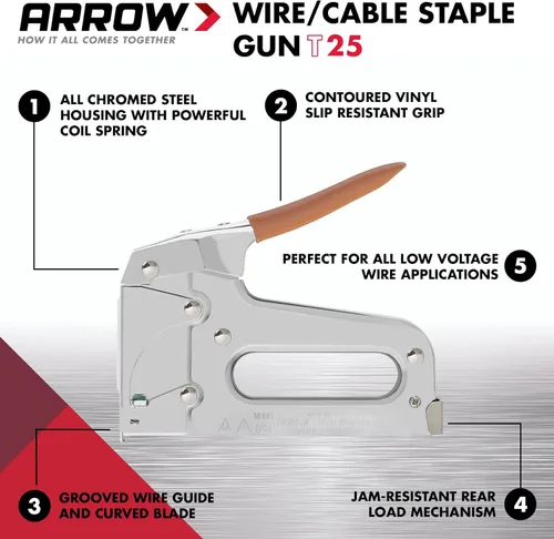 Miniatura 2 de Arrow Fastener T25 - engrapadora de cables.