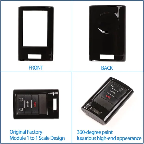 Miniatura 6 de Funda para llavero de automóvil, carcasa inteligente con control remoto inteligente con llaveros de cuero compatible con Chevrolet Corvette C6 C7