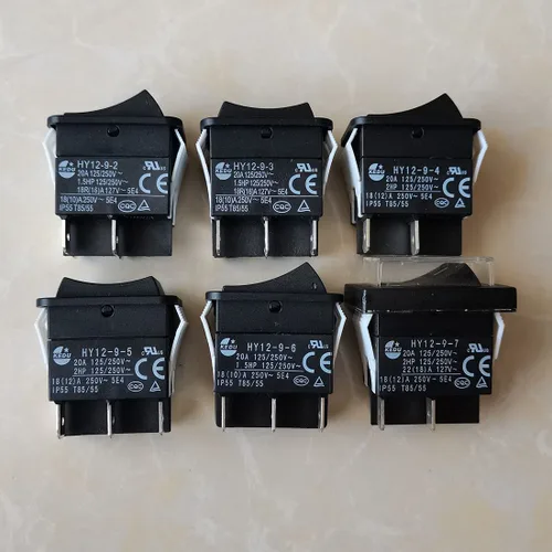 Miniatura 9 de 2 interruptores de botón pulsador KeDu HY12-9-7 para aparatos eléctricos domésticos y dispositivos similares, 125/250 V 20 A HY12-9-7 (HY12-9-7)