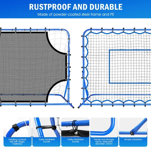 Miniatura 8 de Soccer Baseball Rebounder Net, Soccer Goal Net, Volleyball Softball Rebound Pitchback Net Quick-Switch Angle Training for Control, Passing Practice