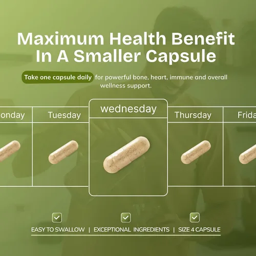 Miniatura 8 de Daily Vites, Suplemento vitamínico ADK de 5000 UI – 180 cápsulas – Vitamina A, D3 y K2-MK7 de alta potencia – Formulado por médicos para apoyo óseo
