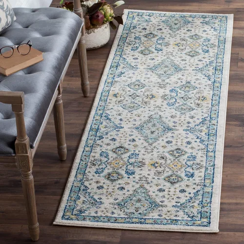 Miniatura 17 de SAFAVIEH Evoke Collection EVK224G - Alfombra decorativa bohemia y oriental que no desprende pelusa, para sala de estar y dormitorio, 2 pies 2