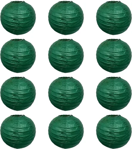 Miniatura 41 de Linternas de papel doradas chinas, japonesas, colgantes, redondas, para decoración de fiesta de Año Nuevo y Año Nuevo Lunar (12 unidades)