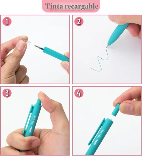 Miniatura 5 de Mr. Pen - Bolígrafos de gel retráctiles, paquete de 12, secado rápido, bolígrafos de gel de punta fina de 0.7mm, bolígrafos retráctiles, bolígrafos