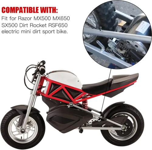 Miniatura 3 de GREHUA Tensor de cadena ajustador con resorte para Razor MX500 MX650 SX500 Dirt Rocket Electric Motocross RSF650 Mini Sport Street Bike Motocicleta