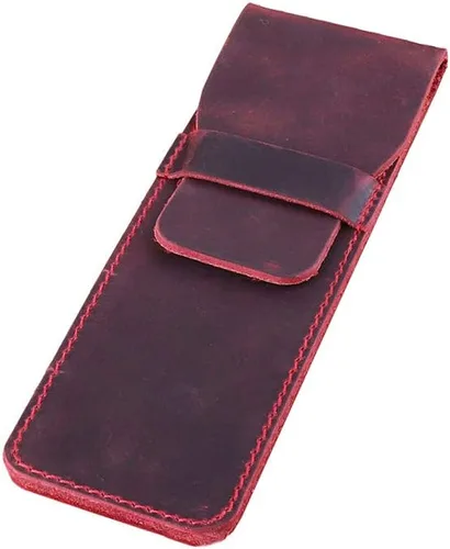 Miniatura 9 de Daimay Funda de cuero para bolígrafos Funda protectora de pluma de cuero para pluma de cuero de caballo loco Funda protectora - Negro