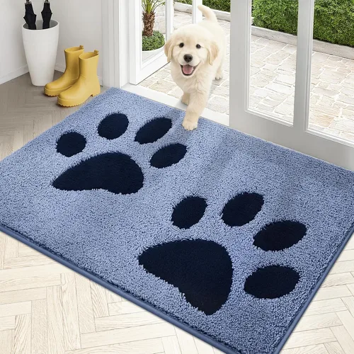 Miniatura 27 de PURRUGS Tapete para puerta que atrapa la suciedad, 32 x 70 pulgadas, antideslizante, lavable a máquina, tapete de microfibra para entrada, tapete