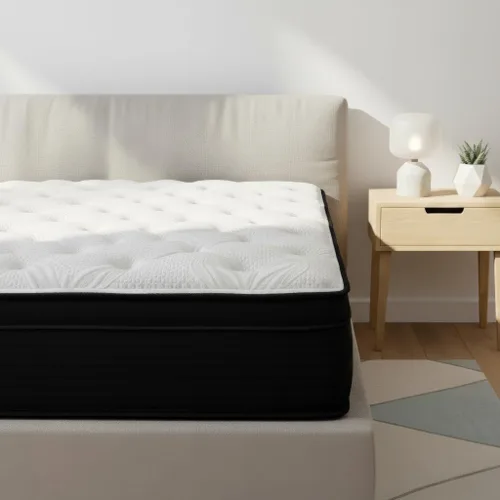 Miniatura 7 de Colchón híbrido individual de 8 pulgadas, cama firme en una caja con capa cómoda de espuma viscoelástica y bobinas en bolsillos Enfriamiento