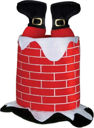 Beistle Gorro unisex de felpa con diseño de Papá Noel – Suministros para fiestas de Navidad, diadema temática de vacaciones, accesorio de cabina de