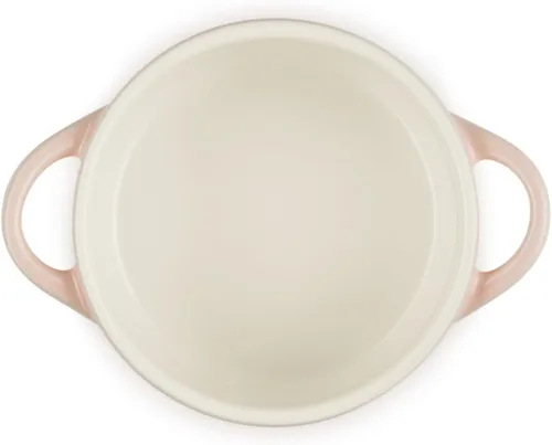 Miniatura 4 de Le Creuset Gres Mini Cocotte Redondo, 8oz., Peche con Perilla de Corazón Oro