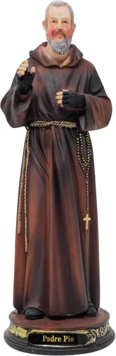 DVDMATINEMOVIES - Estatua de resina de padre pio, varios tamaños, material de resina, padre pio, decoración del hogar, eventos, iglesia (pequeño: 8