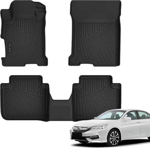 Alfombrillas para Honda Accord 2013-2015 2016 2017 (incluye híbrido), protección para todo tipo de clima, forros de goma TPE para el suelo de Accord