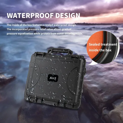 Miniatura 4 de Mavic Air 2 - Funda rígida de transporte para DJI Air 2/2S Drone y accesorios, impermeable, a prueba de golpes, protección completa