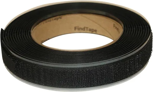 FindTape Cinta autoadhesiva lateral de gancho de 3/4 pulgadas x 15 pies - Tiras adhesivas adhesivas en la parte trasera, solo lado de gancho, ideal