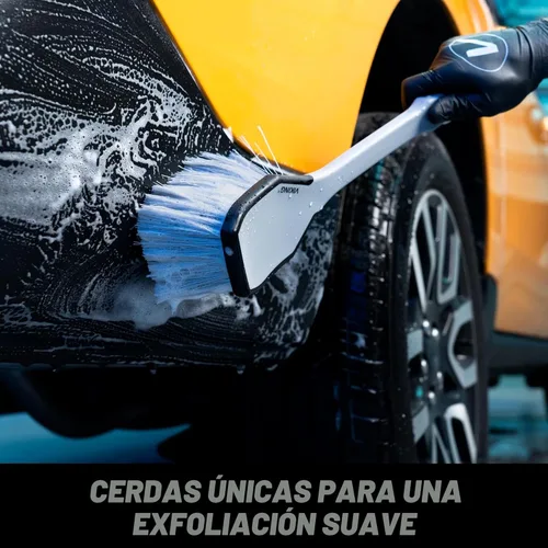 Miniatura 5 de VIKING Cepillo de lavado de coche, cepillo para ruedas y guardabarros, limpiador de neumáticos de mango largo para detallado de automóviles, 16.5